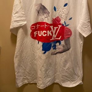 CONART x fucx LV T-shirt used size: xl 
Has some stains.